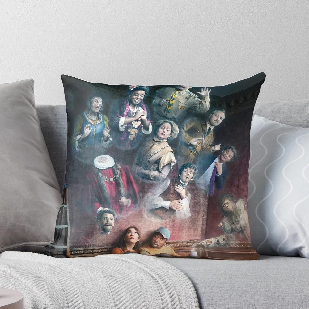Ghosts TV Series Poster Pillow featuring the cast of BBC's Horrible Histories