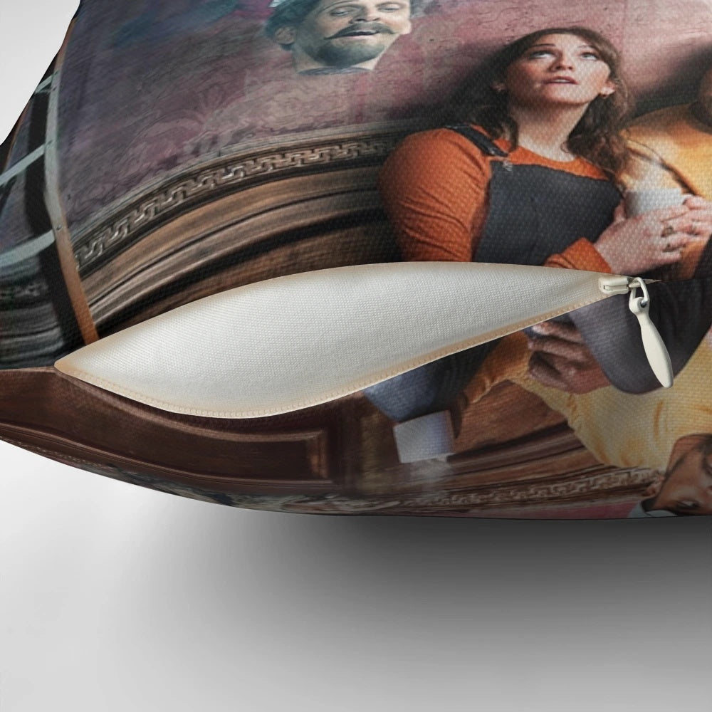 Ghosts TV Series Poster Pillow featuring the cast of BBC's Horrible Histories