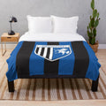 Gillingham FC inspired plush blanket with striped design