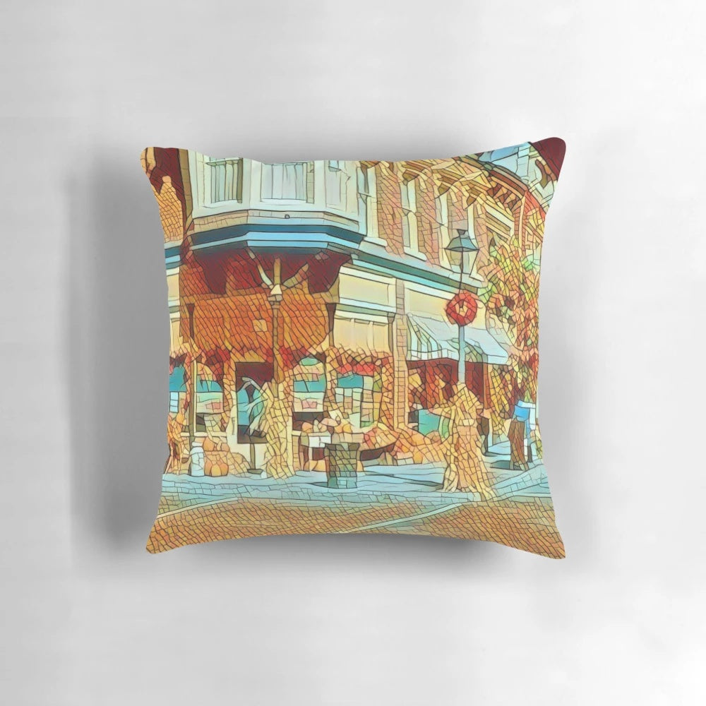 Gilmore Girls-inspired The Town Market Pillow featuring Stars Hollow