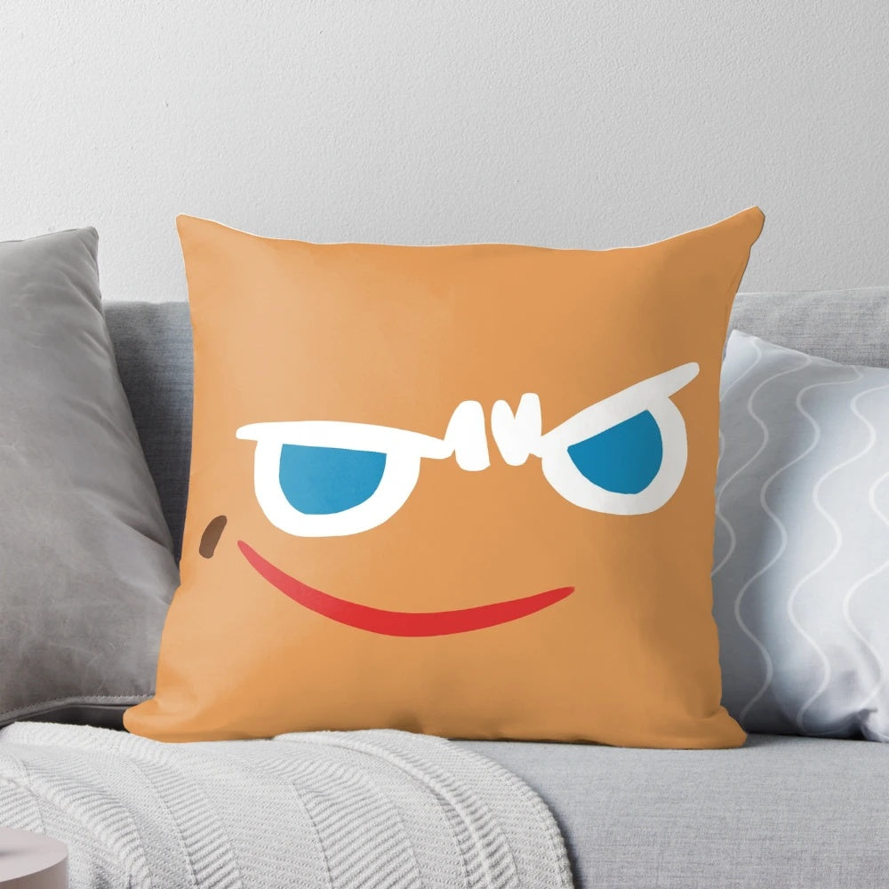 Gingerbrave's Cursed Face Pillow - Soft, Plush Pillow Featuring the Iconic Cookie Run Character