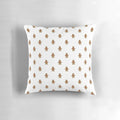 Gingerbread-patterned white decorative pillow