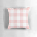 Gingham rose pattern decorative pillow