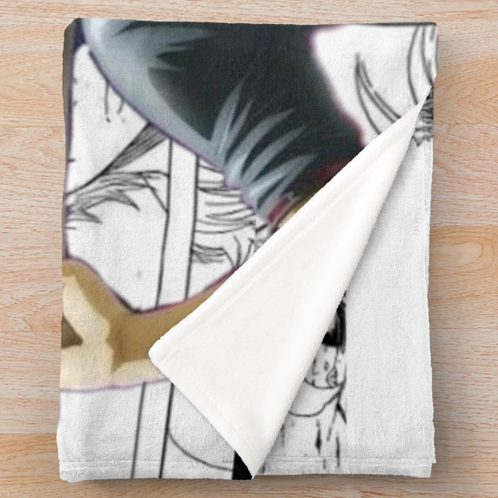 Gintoki Sakata anime character plush blanket