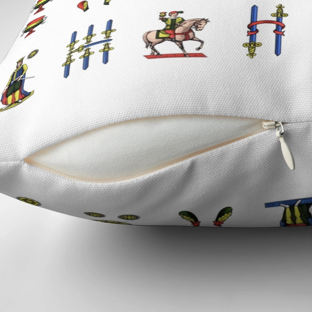 Giochi di Carte Italian Card Games Pattern Pillow