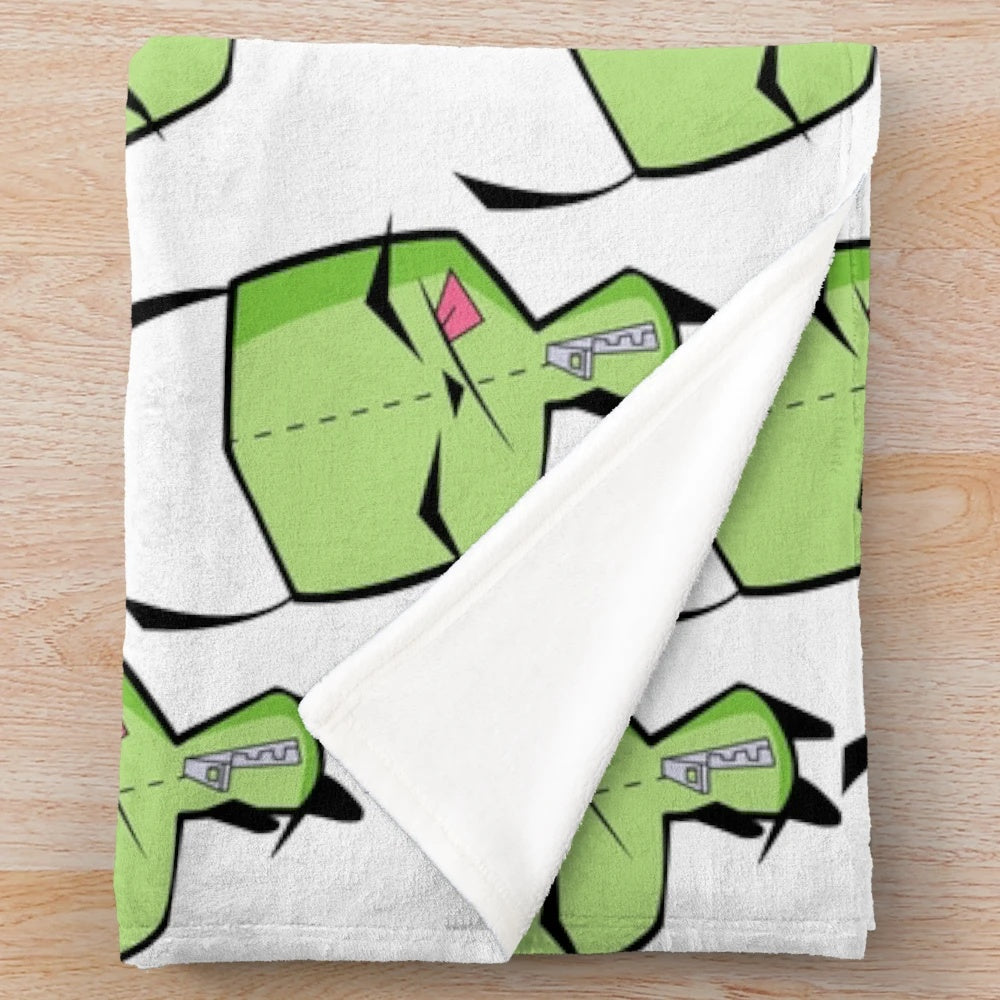 Gir inspired plush blanket featuring the beloved Invader Zim character