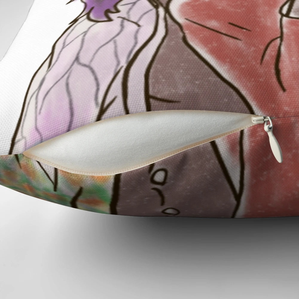 Giyuu and Shinobu Pastel Pillow - Soft and Cuddly Demon Slayer Inspired Anime Merchandise