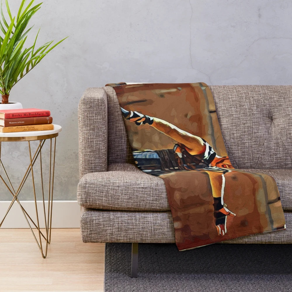 Gladiator movie inspired plush blanket featuring Russell Crowe