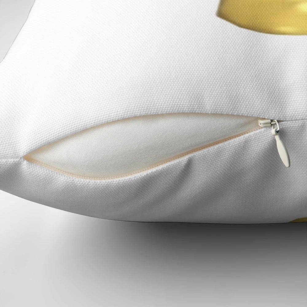Glaggle Headphone Pillow with a colorful, 3D art design and a smiling face