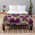 Adam Lambert inspired plush blanket with glam rock design