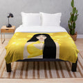 Cher-inspired plush blanket featuring a glamorous illustration of the music legend