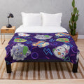 Glamorous pattern plush blanket for cozy home decor