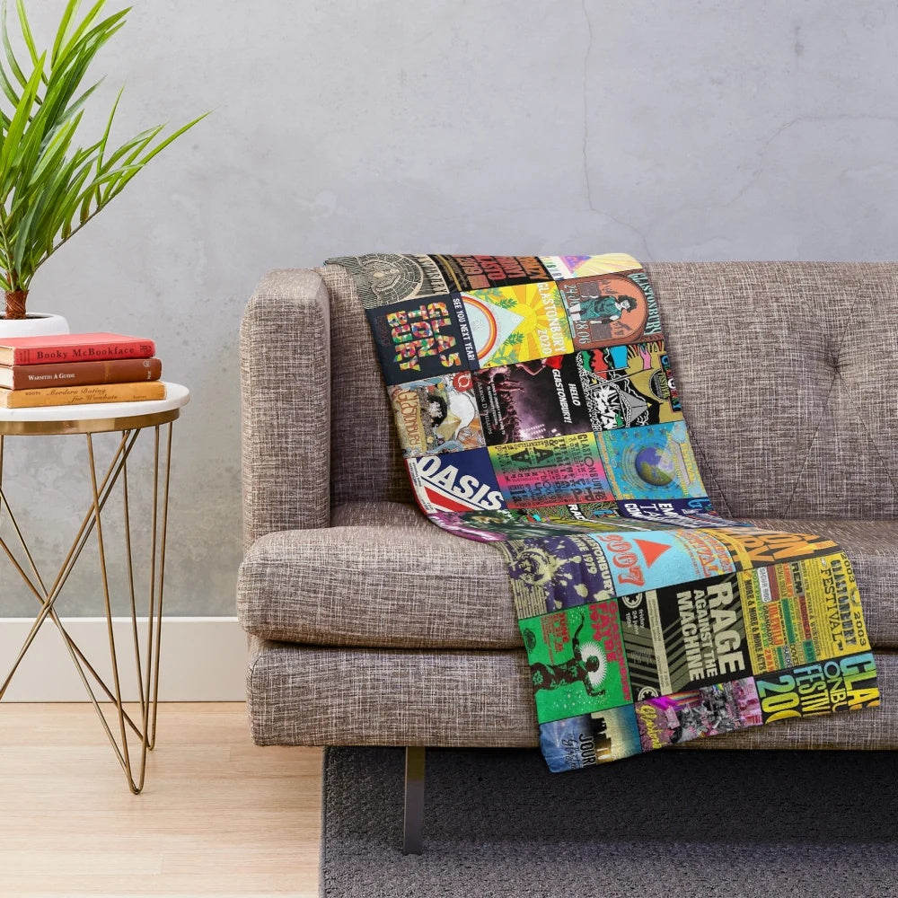 Glastonbury festival plush blanket