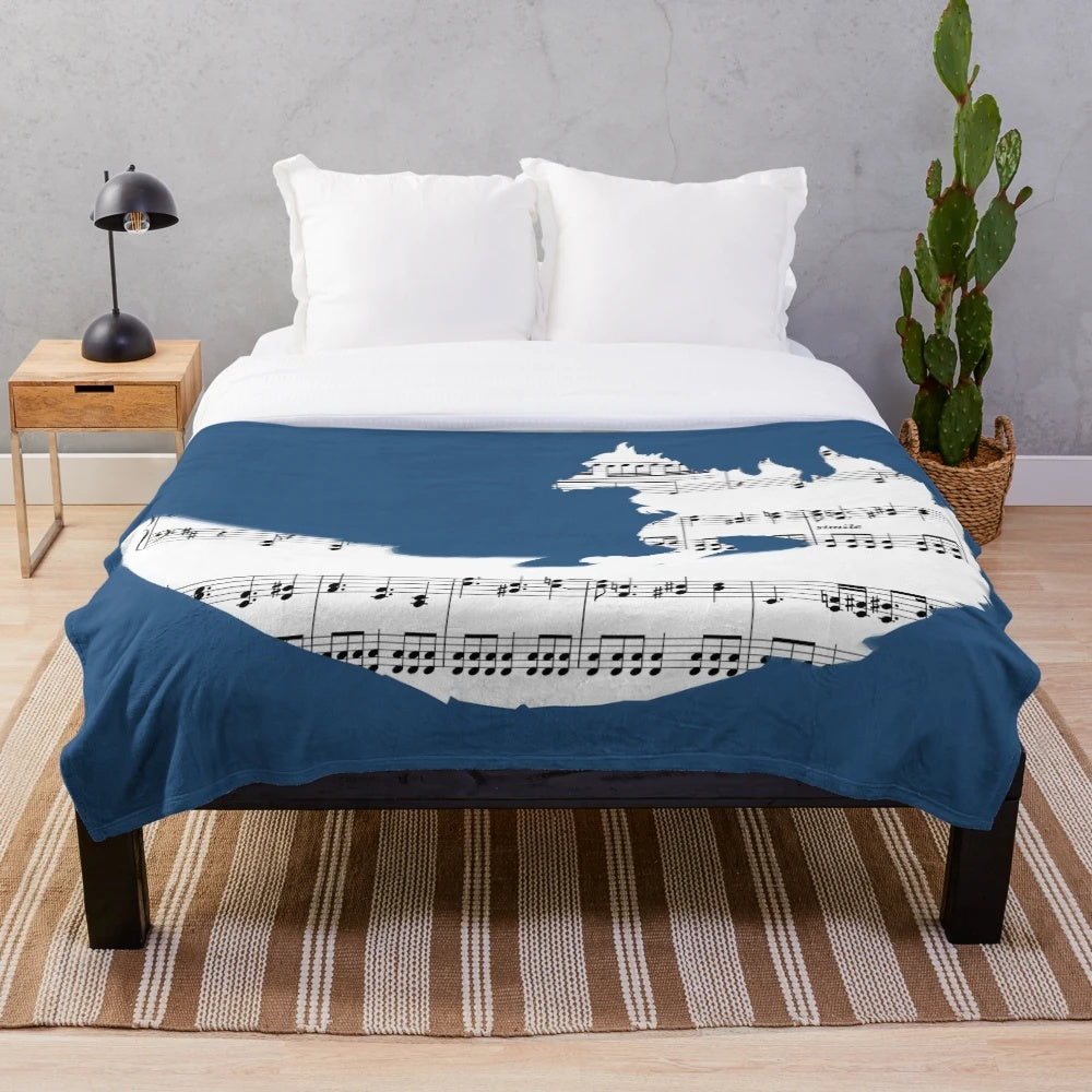 Soft and cozy plush blanket featuring the iconic Glavenus monster from the Monster Hunter video game series