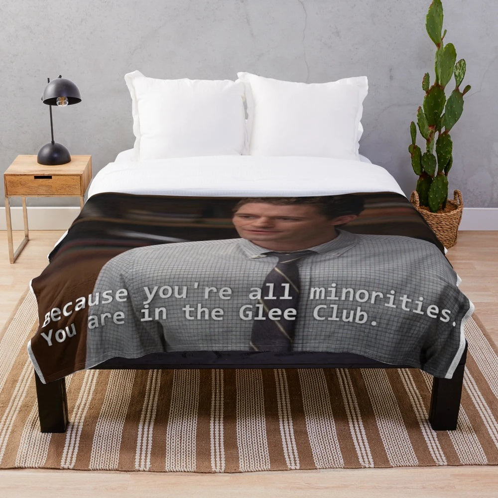 Glee Club Plush Blanket with Minority Characters