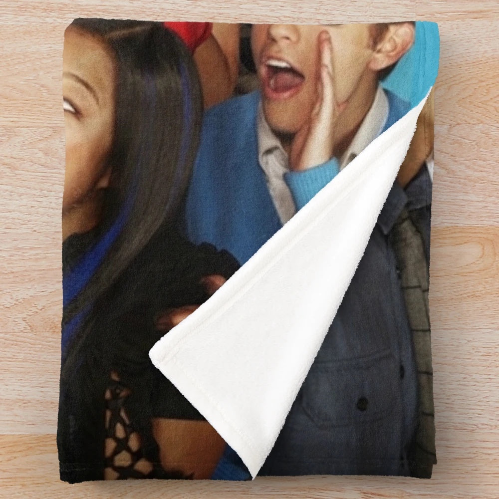 Plush blanket inspired by the hit TV show Glee