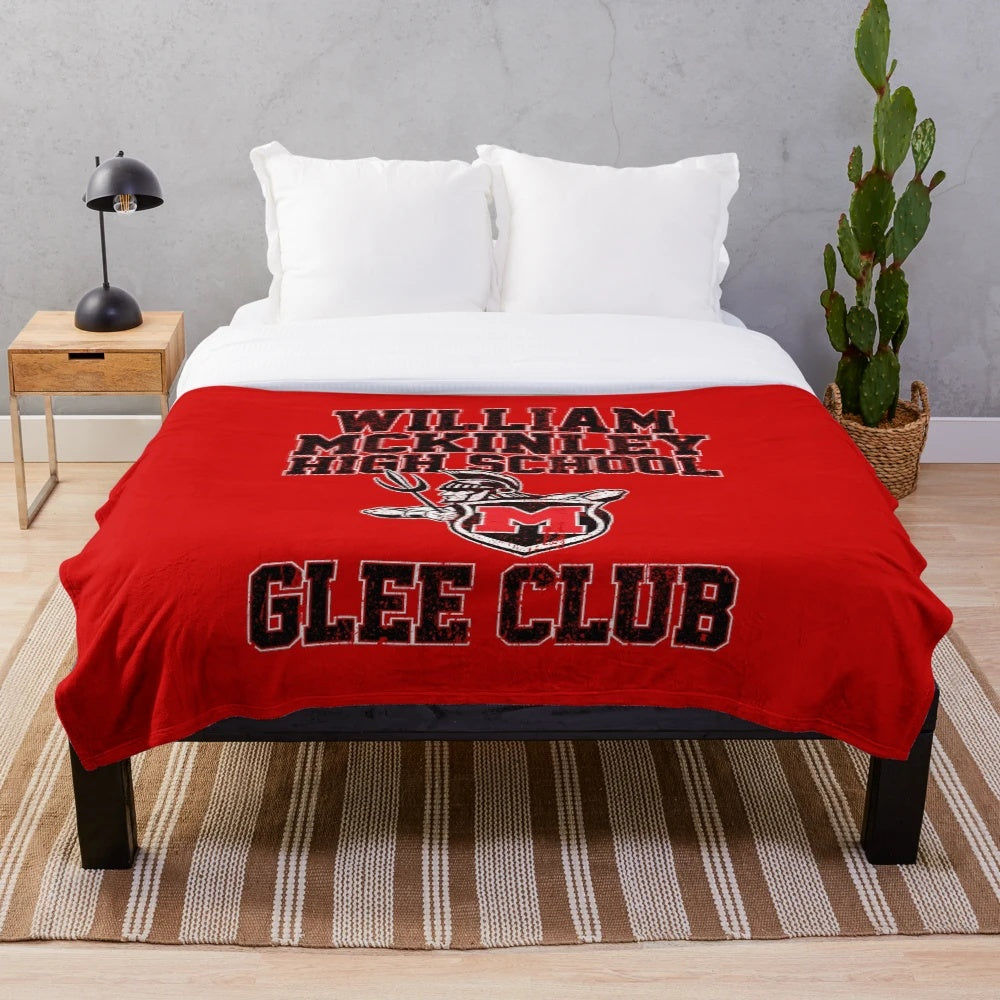 Cozy plush blanket featuring the William McKinley High School Glee Club logo