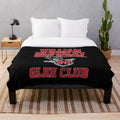 Glee-inspired plush blanket featuring characters from the popular TV show