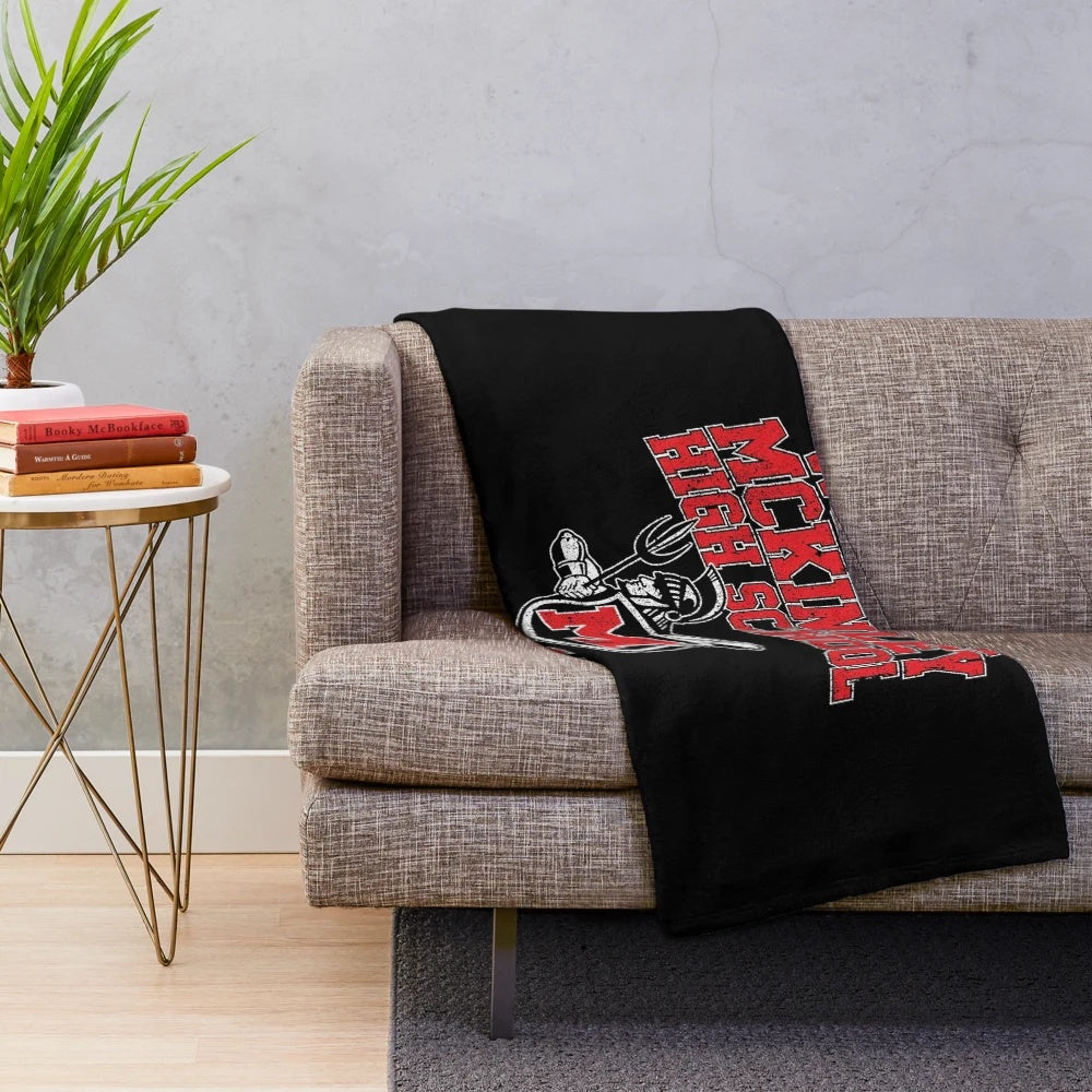 Glee-inspired plush blanket featuring characters from the popular TV show