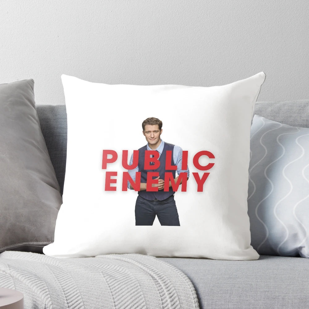 A high-quality decorative pillow featuring the character Will Schuester from the popular TV show Glee.