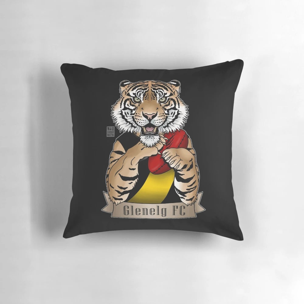 Glenelg FC Footy Team Sports Pillow with Tiger Design