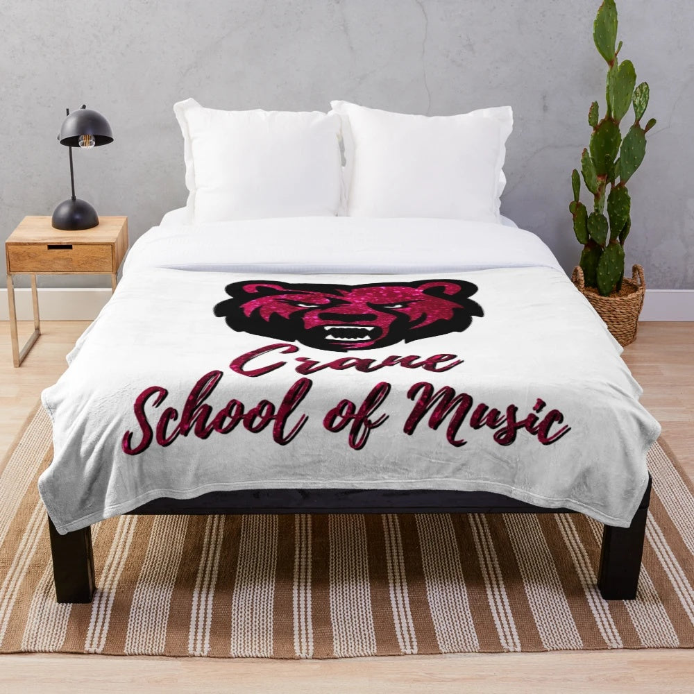 Glitter Crane School of Music Plush Blanket