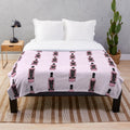 Soft and cozy plush blanket in a sparkling pink hue