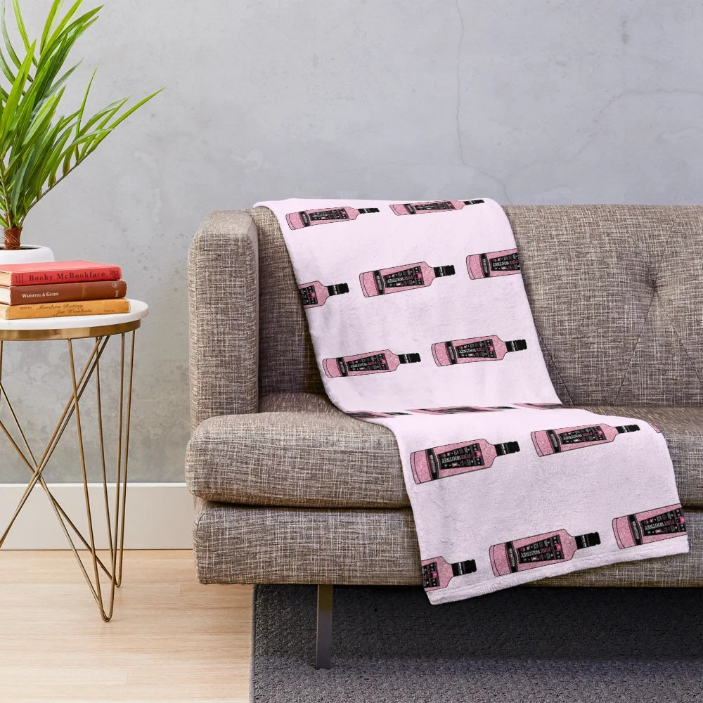 Soft and cozy plush blanket in a sparkling pink hue