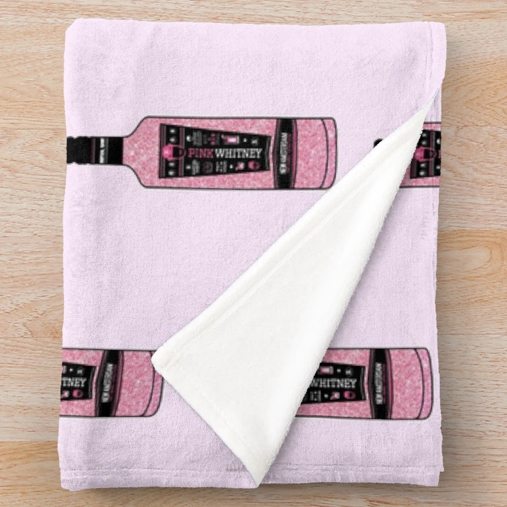 Soft and cozy plush blanket in a sparkling pink hue