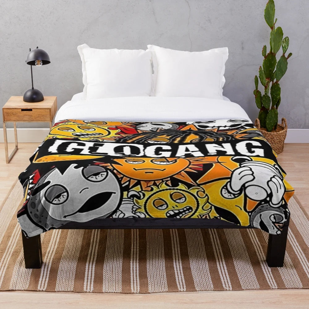 Glo Gang themed plush blanket