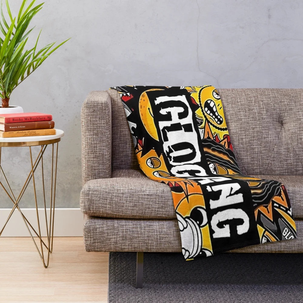 Glo Gang themed plush blanket