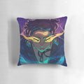 Alcor V1 Pillow with a dark, rainbow-colored design that glows in the dark, inspired by the Gravity Falls Transcendence AU