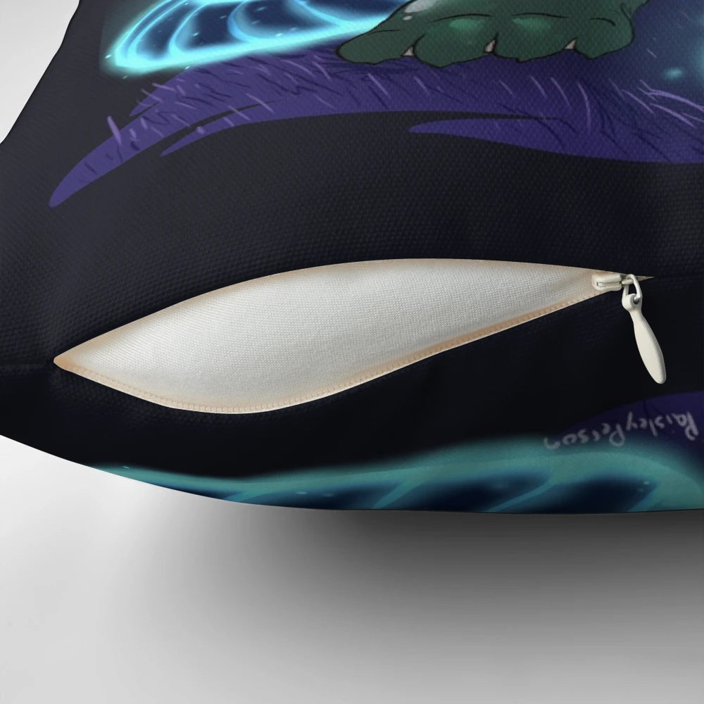 Pillow featuring a bioluminescent mushroom-inspired design inspired by the Ark Survival Evolved Aberration DLC