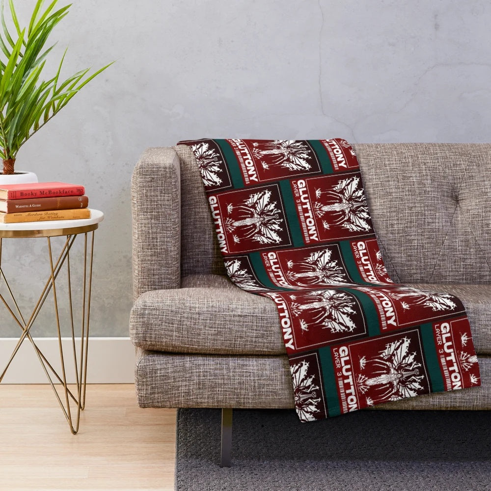 Ultrakill-themed plush blanket featuring the Gluttony enemy design
