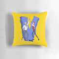 A soft, plush pillow featuring the iconic "Go Team Venture!" logo from the Venture Bros animated series.