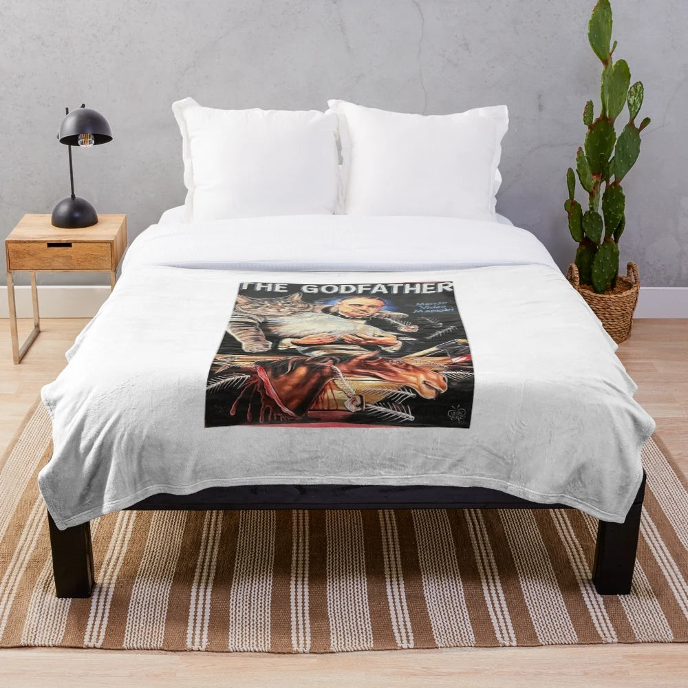Godfather-Inspired Plush Blanket