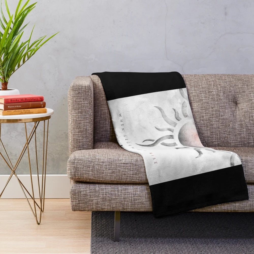 Godsmack-inspired plush blanket featuring the band's logo and artwork