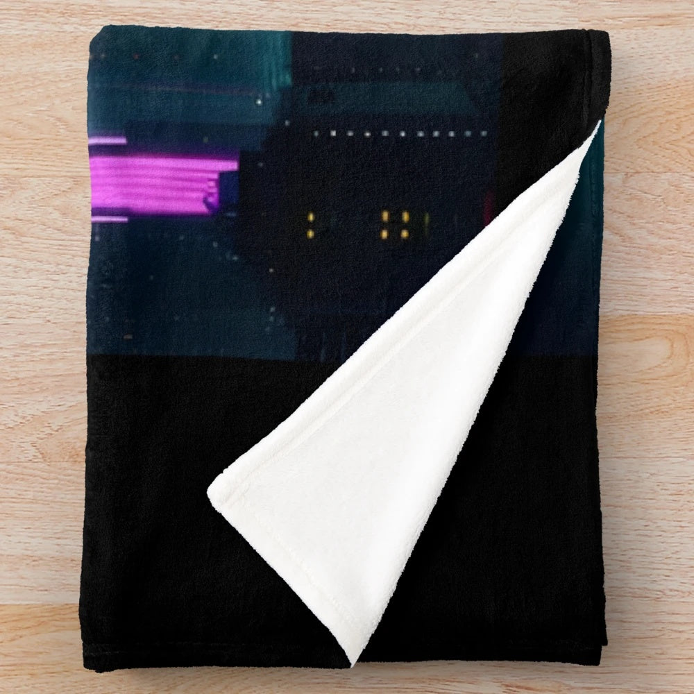 Godzilla-inspired neon light plush blanket