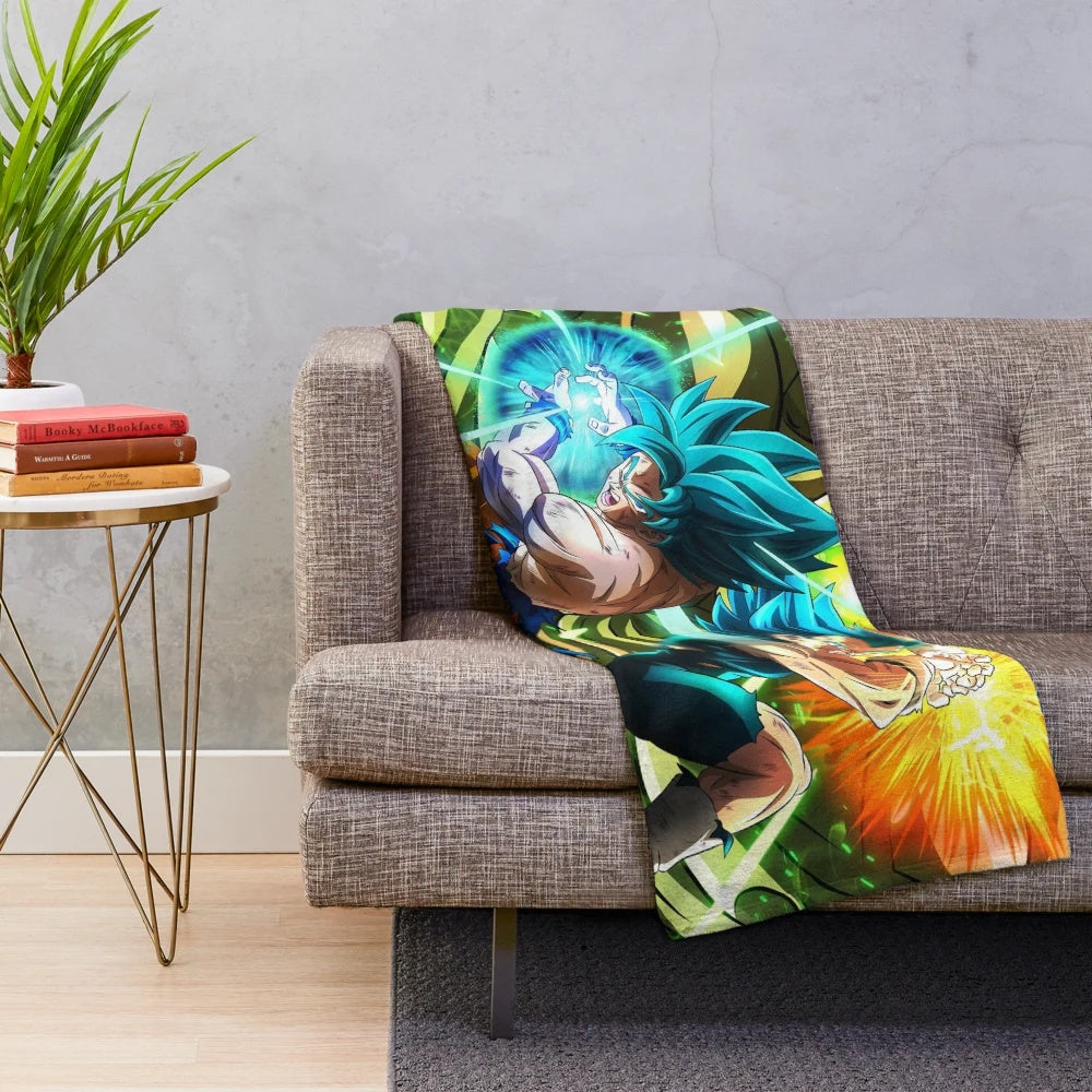 Goku and Vegeta Dragon Ball Z Inspired Plush Blanket