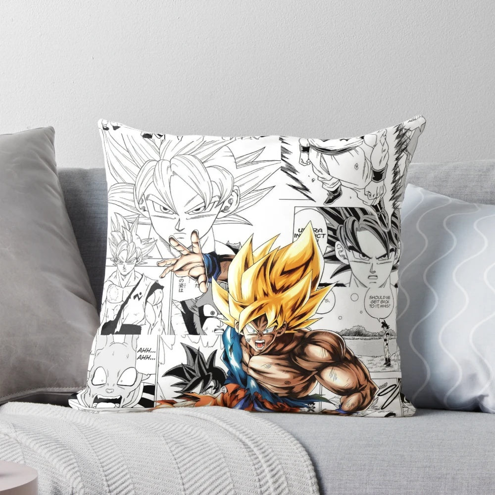 Goku anime character printed on a comfortable, high-quality pillow