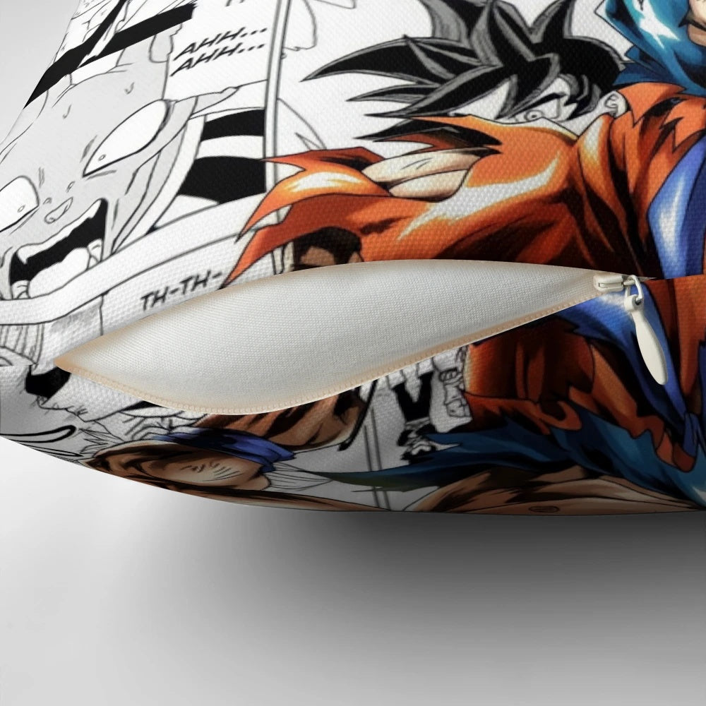 Goku anime character printed on a comfortable, high-quality pillow