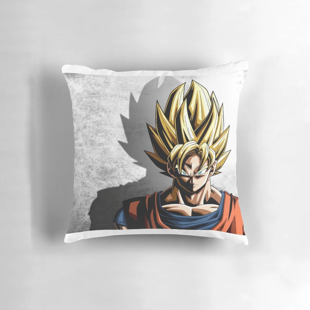 Soft Goku anime-inspired pillow with Dragon Ball motif
