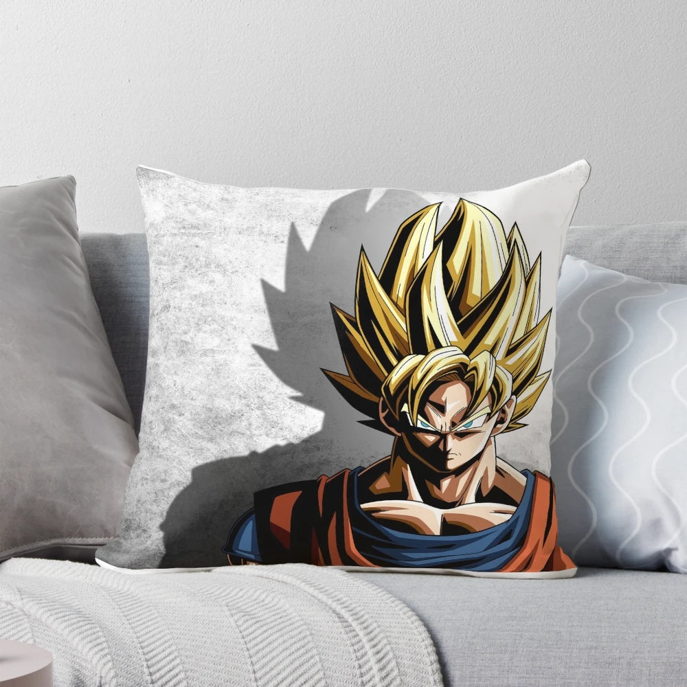 Soft Goku anime-inspired pillow with Dragon Ball motif