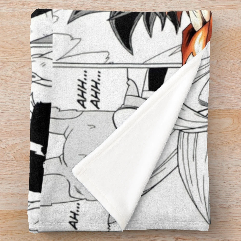 Goku plush blanket with Dragonball Z characters