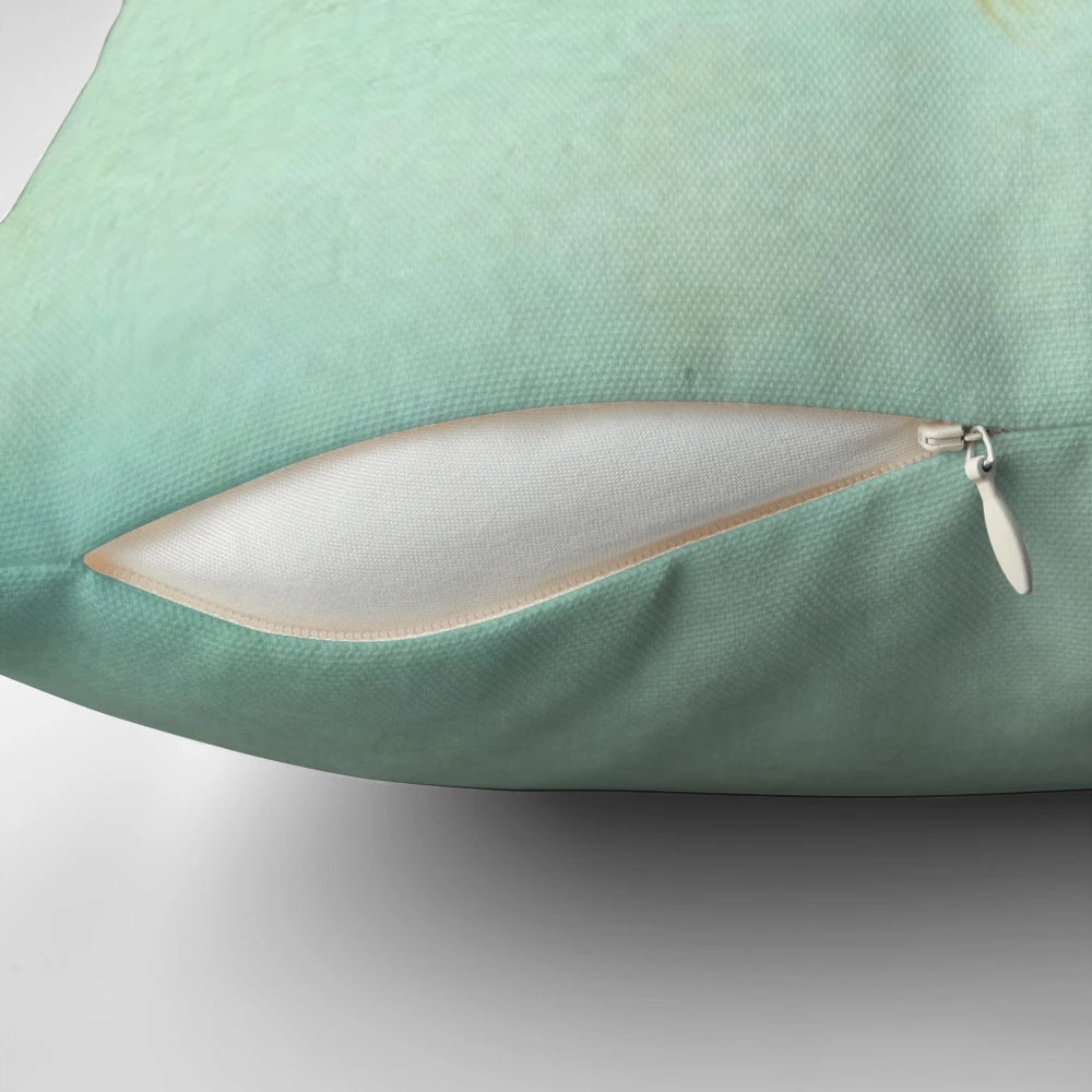 Playful decorative pillow featuring a goldfish with a shark fin design
