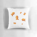 Goldfish-themed decorative pillow with scattered fish design
