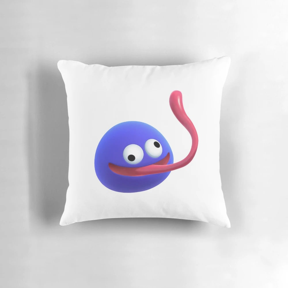Soft and plush Gooey Kirby pillow, perfect for cuddles and comfort.