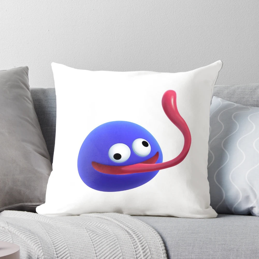 Soft and plush Gooey Kirby pillow, perfect for cuddles and comfort.