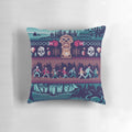 Goonies-themed Christmas pillow with Sloth and pirate design