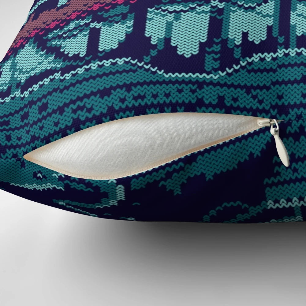 Goonies-themed Christmas pillow with Sloth and pirate design